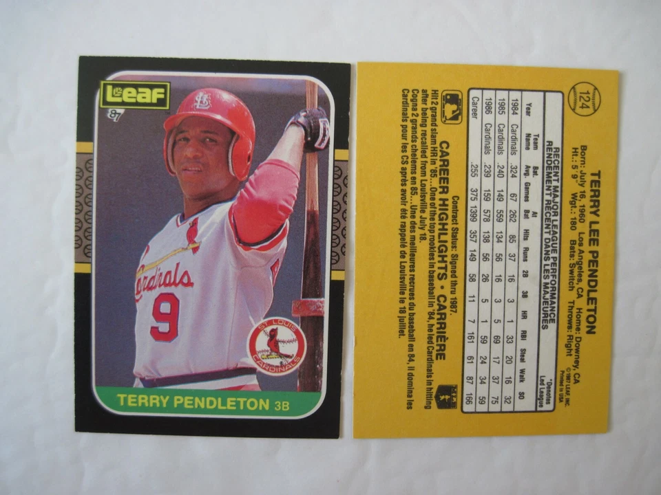 TERRY PENDLETON CARDS You Pick 1985 Rookie to 1994 Topps Fleer Donruss Leaf UpDk - Image 1 of 1
