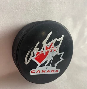 Rod Langway signed handsigniert Team Canada Puck & COA - Bild 1 von 1