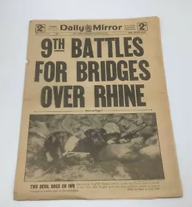 New York Daily Mirror-March 3, 1945-9th Battles For Bridges Over Rhine-WWII - Picture 1 of 5