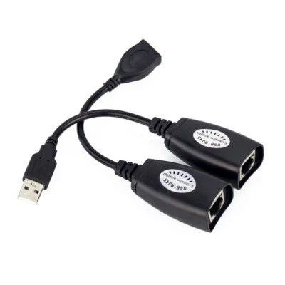 USB over CAT5e/6 RJ45 Repeater Extension Extender Male to Female Cable - 150FT - Image 1 of 3