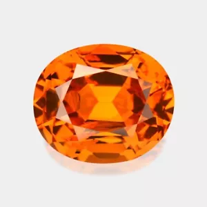 3,53 ct OTTIMO TAGLIO OVALE MANDARINO NATURALE ARANCIO SPESSARTITE GRANATO - Foto 1 di 1