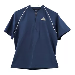 adidas Youth ClimaCool Triple Stripe 1/4 Zip Jacket BBA13001 Navy Blue Sz Medium - Picture 1 of 7