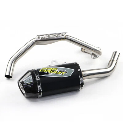 PIPE EXHAUST MUFFLER RACING CARBON BLACK FULL SYSTEM KAWASAKI KLX110 KLX110L - Image 1 of 4