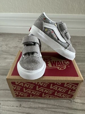 Vans Old Skool V Jardín Fiesta 'Gris' Niño Pequeño Talla 4 Foto 1 de 4