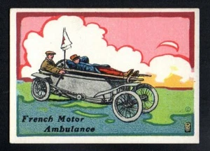 FRENCH MOTOR CAR AMBULANCE early 20th CENTURY MILITARY WAR CARD EXMINT SHARP! - Bild 1 von 2