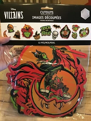 Decoraciones de fiesta de villanos de Disney 12 piezas recortes - nuevo  Foto 1 de 2