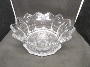 Heisey Glass Peerless #300 Crystal Nappy Flared approx. 9" Bowl - Picture 1 of 9