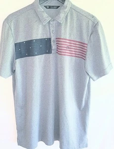 Travis Mathew Mens Large Short Sleeve Golf Polo Shirt Stripes - Picture 1 of 15