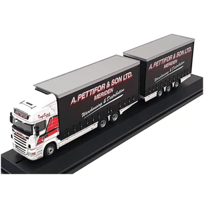 AUTOARTICOLATO SCANIA TOPLINE DRAWBAR A.PETTIFOR & SON LTD 1:76 Oxford Camion Mo - Immagine 1 di 4