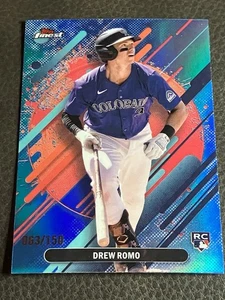 2025 Topps Finest RC Drew Romo Rare Rookie #/150 - Picture 1 of 2