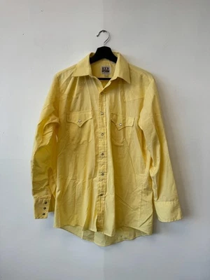 Camisa Vaquera De Colección Ely Cattleman Mediana Amarilla Perla Occidental A Presión Manga Larga Foto 1 de 4