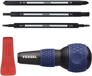 VESSEL PROKON Ball Grip Screwdriver set 220W-BC3B Blue [Amazon Limited] F/S NEW - Picture 1 of 7