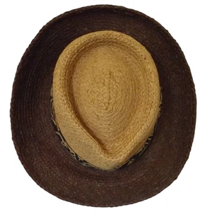 Scala Hat Cowboy Raffia Straw Wide Brim Snap Back Mens Large XL Western - Picture 1 of 16