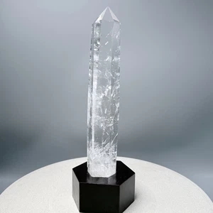 8.4" Natural Clear Quartz Rock Crystal Point Healing Crystal Reiki Crystal Tower - Picture 1 of 10