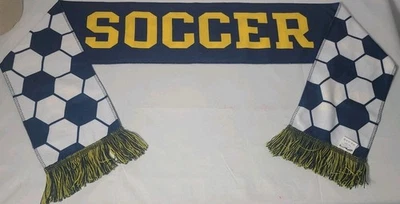 Bufanda Ultras Fútbol Universidad de Michigan Wolverines Maíz Azul 54" x 7" Usada  Foto 1 de 4