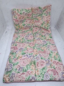 Mattel Barbie Puppe Tagesdecke Tagesdecke rosa lila Blumen Baumwolle 11”x6” - Bild 1 von 5