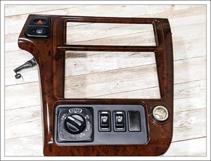 2000-2004 Nissan Pathfinder Radio Bezel Dash Panel Clock Cluster Wood Grain OEM - Picture 1 of 7