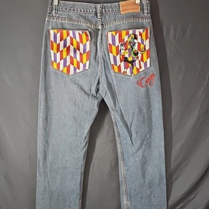 VINTAGE Y2K COOGI EMBROIDERED JEANS SIZE 36×32 (Needs Love READ Disc) - Picture 1 of 13