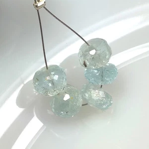 9.55 Ct Natural Aquamarine Drilled Round Cut Beads - 8462 - Picture 1 of 2