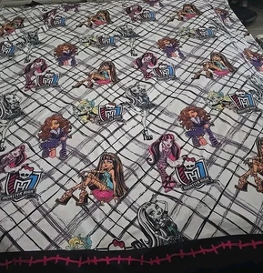 Mattel Monster High Ghouls Rule Full Sz Flat Sheet 2013 Franco Manufacturing - Picture 1 of 8