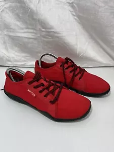 Whitin Mens EVE3 Cotton Closed Toe Moccasin Shoes Red Sz Men 6.5 / 7 Women 8.5 9 - Picture 1 of 6