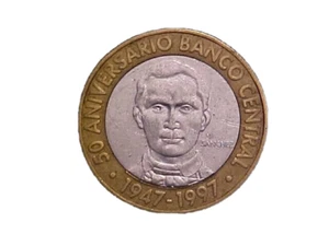 1997 Dominican Republic 5 Pesos KM# 88 BiMetallic-High Grade Circ!-c3036xux - Picture 1 of 2