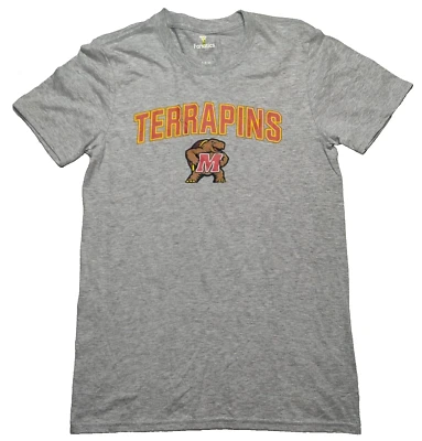 Maryland Terrapins Mens Small Heather Gray Cotton Blend Short Sleeve T-Shirt NEW - Image 1 of 4