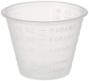 100 plastica 1 oz. Tazze da medicina laureata senza lattice non sterile 1 confezione da 100 - Foto 1 di 4
