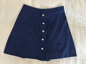 Vintage Catalina Sportswear S M Button Skirt /Shorts SKORT navy Elastic Waist - Picture 1 of 5