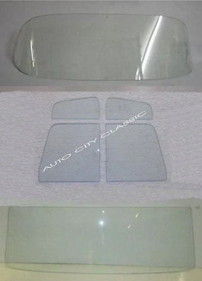 1956 Ford Pickup F100 Windshield Vent Door Rear Back Glass Set Clear - Image 1 of 4