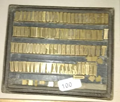 (100) Messingprägebuchstaben Buchbinder • 190€