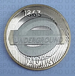 2013 PROOF £2 150th Anniversary Of The London Underground Two Pound Coin - Picture 1 of 4