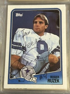Roger Ruzek 1988 Topps Rookie Signature Signed Autograph AUTO RC TTM Cowboys - Picture 1 of 2