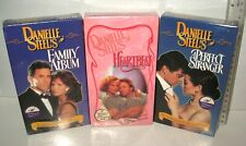 Lot 3 Sealed DANIELLE STEEL VHS Movies Heartbeat Family Album A Perfect Stranger