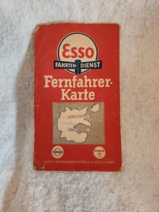 Vintage teilweise Esso deutsche Fernkarte - Fernfahrer-Karte - Bild 1 von 3