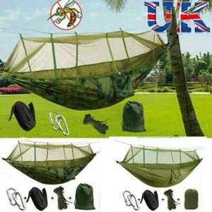 2Person Camping Hammock With Mosquito Net Hanging Swing bed Outdoor Travel Beach - Picture 1 of 15