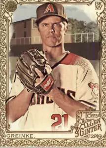 2019 Allen and Ginter Gold #9 Zack Greinke Arizona Diamondbacks BX 50A - Bild 1 von 2