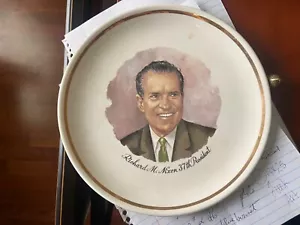 Richard M Nixon Plate, Good Condition, Gold Details, Collectors Item.  - Picture 1 of 3