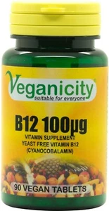 Veganicity B12 100µg : Heart Health Supplement - 90 Tabs - Picture 1 of 3
