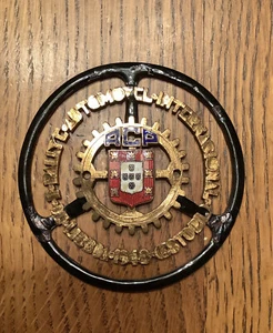 Rare Badge Emaillé 1948 Course Automobile RALLYE LISBON-ESTORIL - Picture 1 of 6
