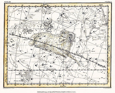 Astronomy Celestial Atlas Jamieson 1822 Plate-13 Art Paper Or Canvas Print • 39.99$
