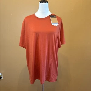 The North Face, workout shirt mens size small short sleeve dryfit, Orange - Picture 1 of 8