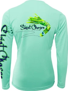 Women's Mahi UPF 50+ Microfiber Performance Fishing Shirt Long Sleeve Seafoam - Picture 1 of 2