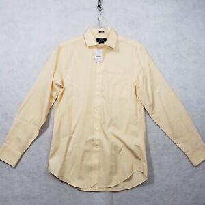 J. Crew Dress Shirt Men’s Small 14-14.5 Yellow Long Sleeve Button Up Spread, NWT
