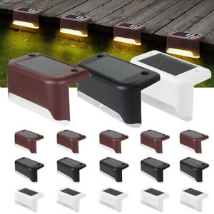 Solar LED Deck Lights Path Outdoor Garden Patio Pathway Stairs Step Fence Lamps