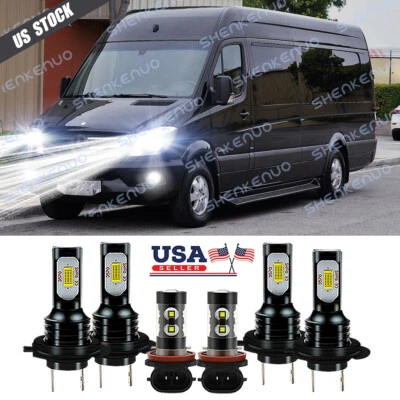 For Mercedes-Benz Sprinter 2500 3500 2011-2018 LED Headlight & Fog Light Bulbs - Image 1 of 4