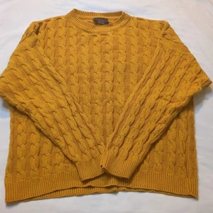 Suéter Mademoisle Tejido con Cable Naranja Talla L Mujer 100% Algodón De Colección Preppy Y2K - Imagen 1 de 10