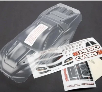 1/16 E-Revo Body w/Grille & Light Decals (Clear) Traxxas TRA7111 - Image 1 of 4
