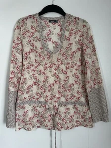 Mexx Beige Paisley Print with Tir Waist Festival Vibes Uk 10 - Picture 1 of 15