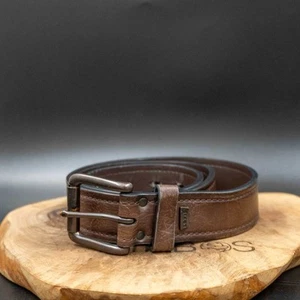 Levis Mens Belt Vintage Belt Synthetic Leather Jeans Belt Brown Size 34 - Picture 1 of 9